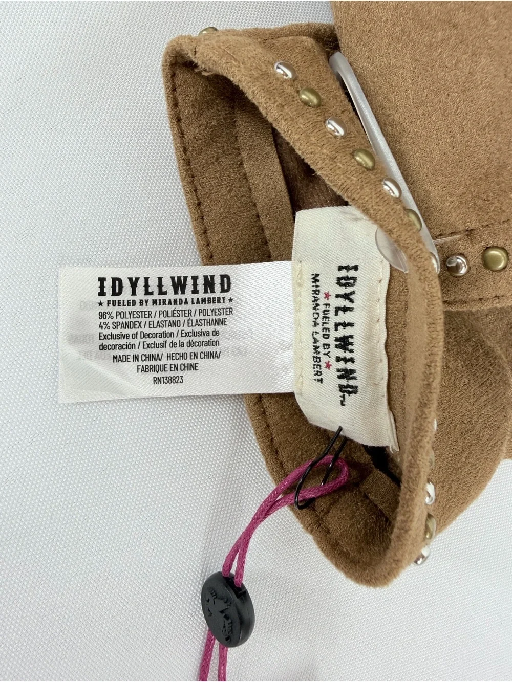 IDYLLWIND by Miranda Lambert Brown Faux Suede Studded Gloves New